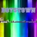 Mark Ortega's new song "Boystown" art and website link.