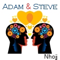 Nhojj "Adam & Steve" art and website link.